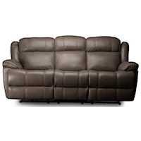 Top Grain Leather Match Power Sofa with Power Headrest and USB